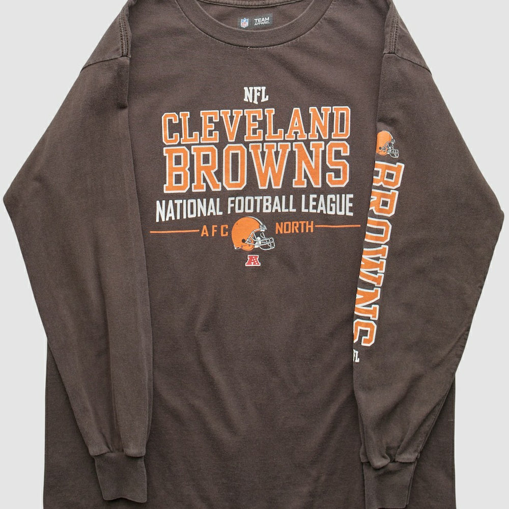 Cleveland Browns NFL 2010s Long Sleeve T-shirt - Brown Vintage discount