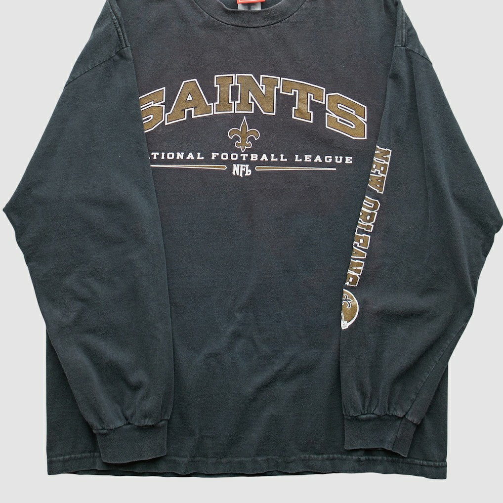 New Orleans Saints NFL 2000s Long Sleeve T-shirt - Black Vintage cheap