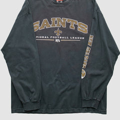New Orleans Saints NFL 2000s Long Sleeve T-shirt - Black Vintage cheap