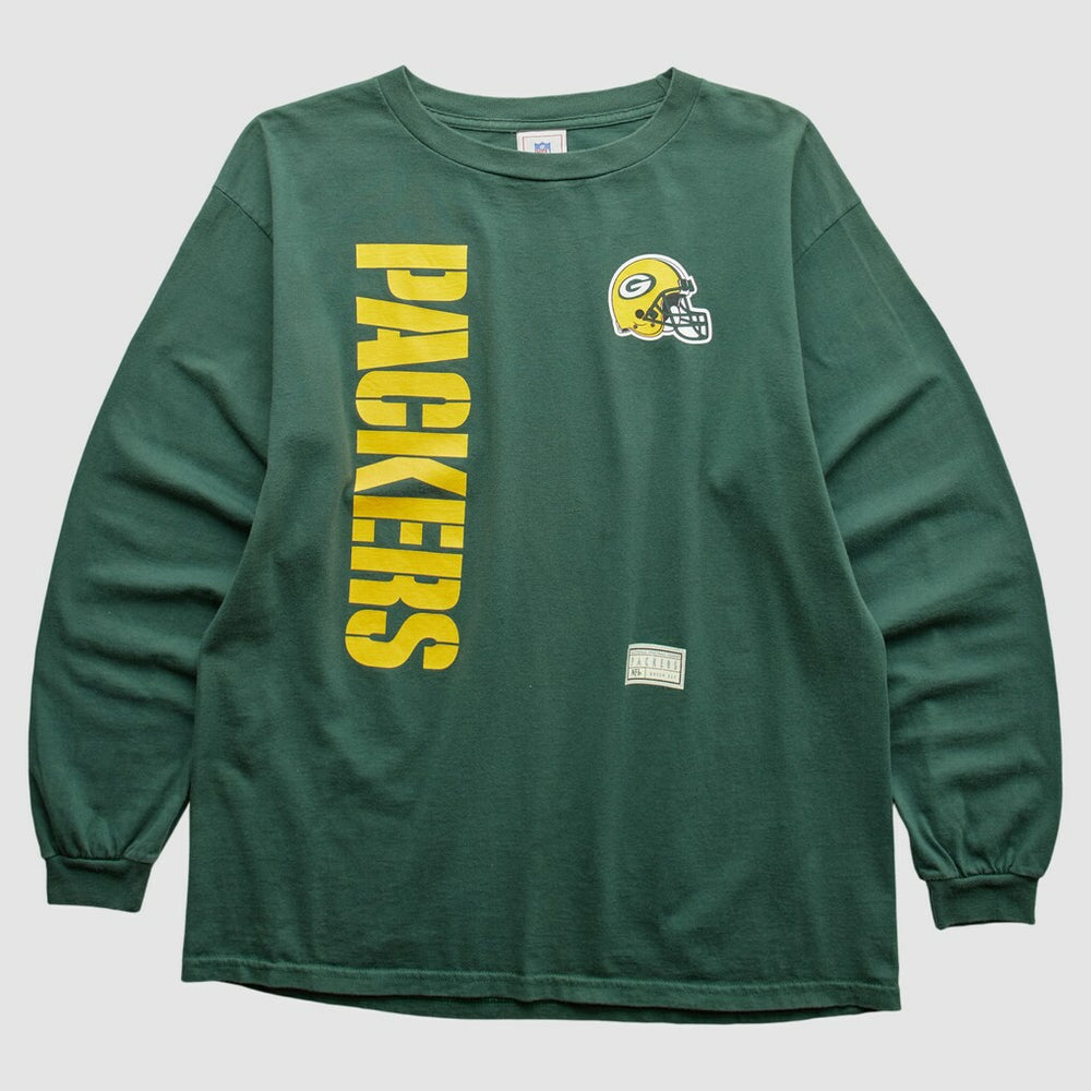 Green Bay Packers NFL 2000s Long Sleeve T-shirt - Green Vintage for sale