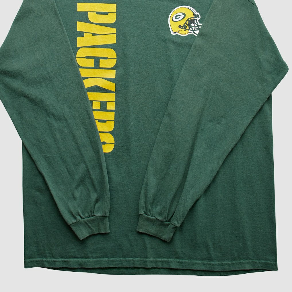 Green Bay Packers NFL 2000s Long Sleeve T-shirt - Green Vintage for sale