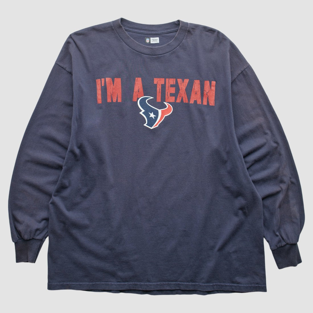 Houston Texans NFL 2010s Long Sleeve T-shirt - Navy Vintage discount