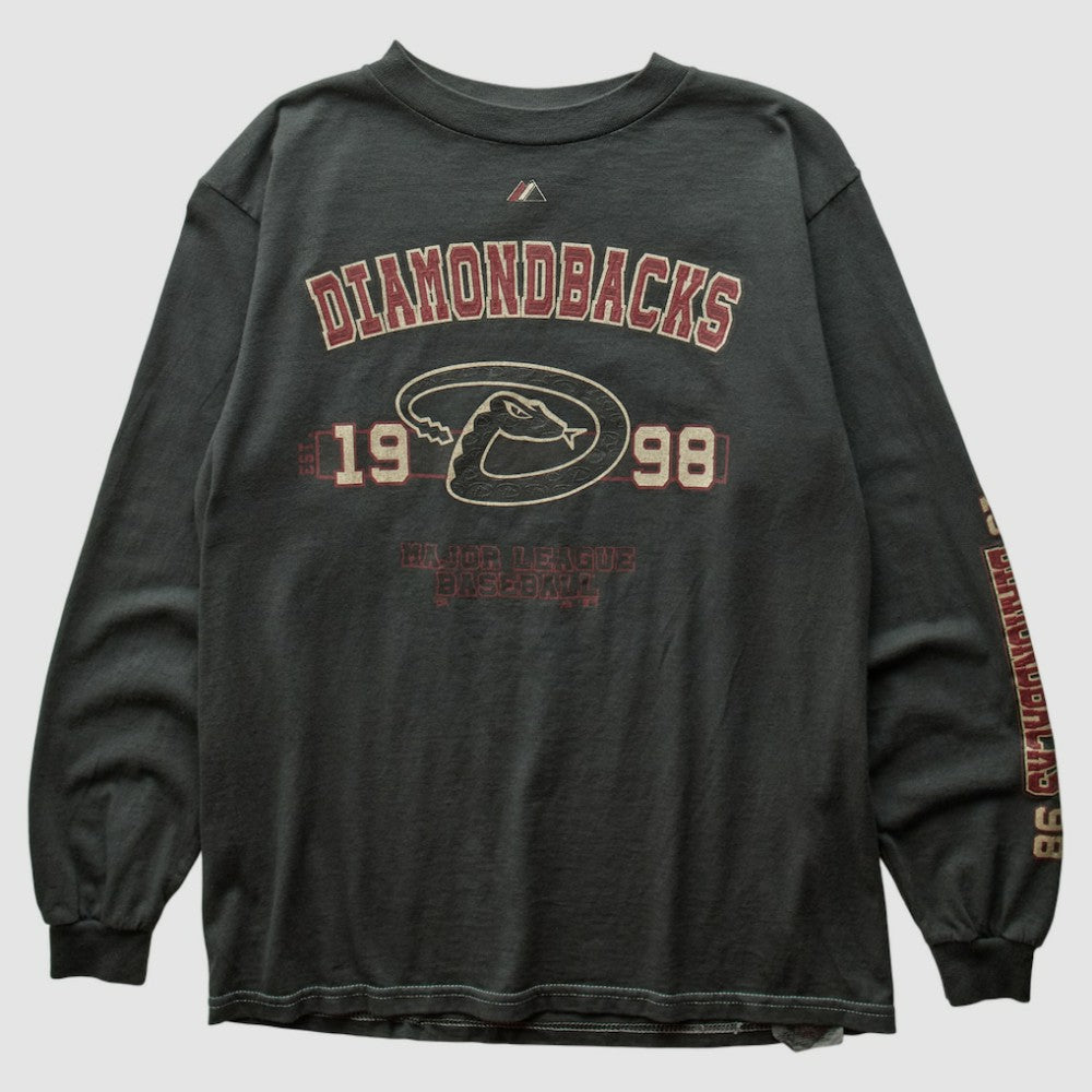 Arizona Diamondbacks Majestic 1998 Long Sleeve T-shirt - Charcoal Vintage