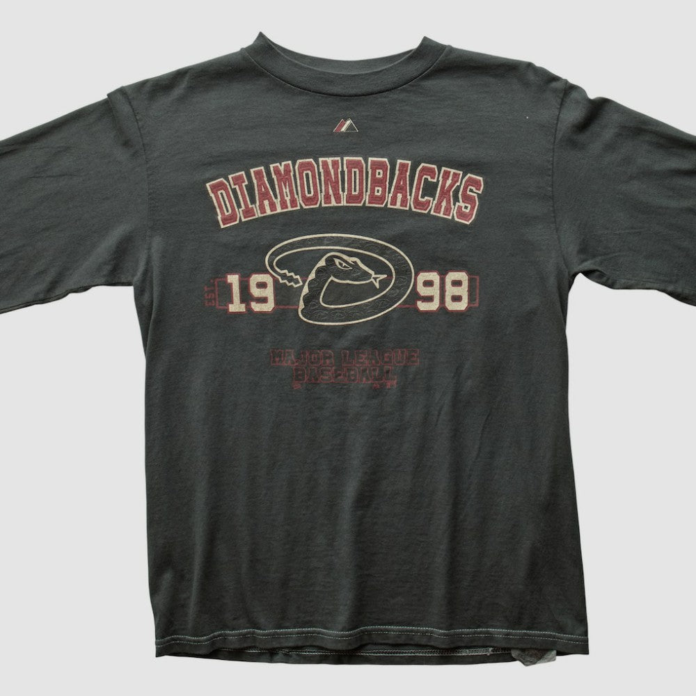 Arizona Diamondbacks Majestic 1998 Long Sleeve T-shirt - Charcoal Vintage