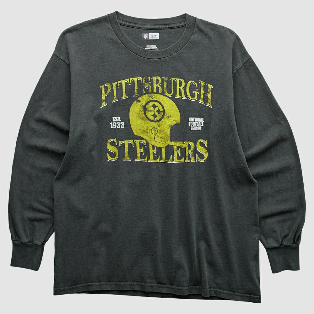 Pittsburgh Steelers NFL 2010s Long Sleeve T-shirt - Charcoal Vintage outlet