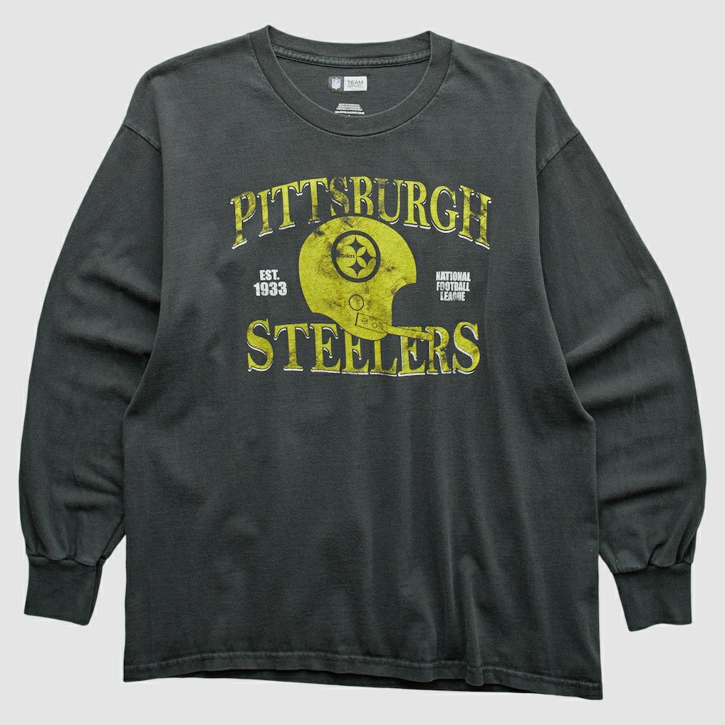 Pittsburgh Steelers NFL 2010s Long Sleeve T-shirt - Charcoal Vintage outlet