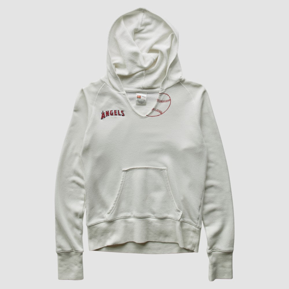 Los Angeles Angels 2000s Hooded Sweatshirt - White Vintage