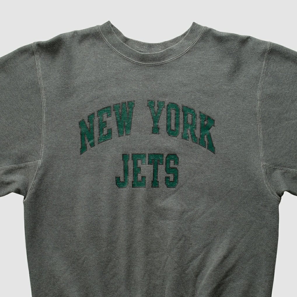 New York Jets Champion 2000s Pullover Sweatshirt - Charcoal Vintage sale