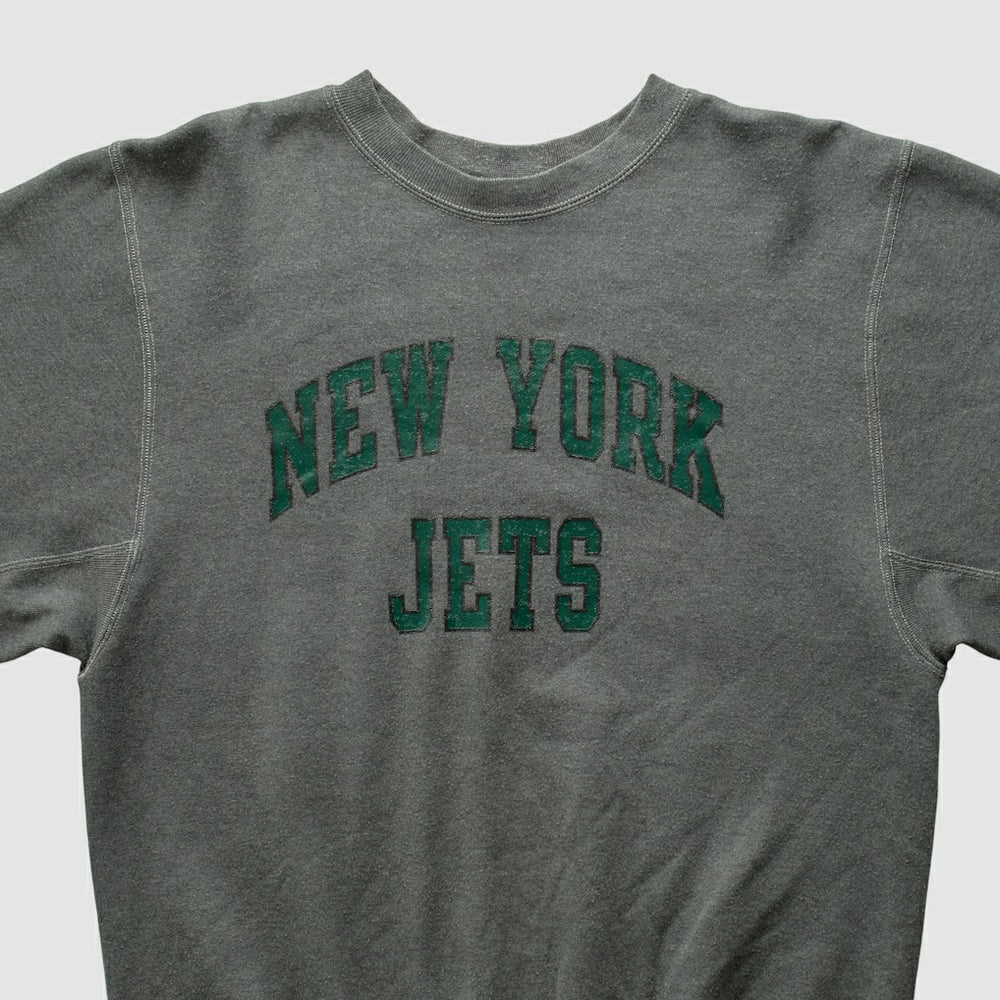 New York Jets Champion 2000s Pullover Sweatshirt - Charcoal Vintage sale