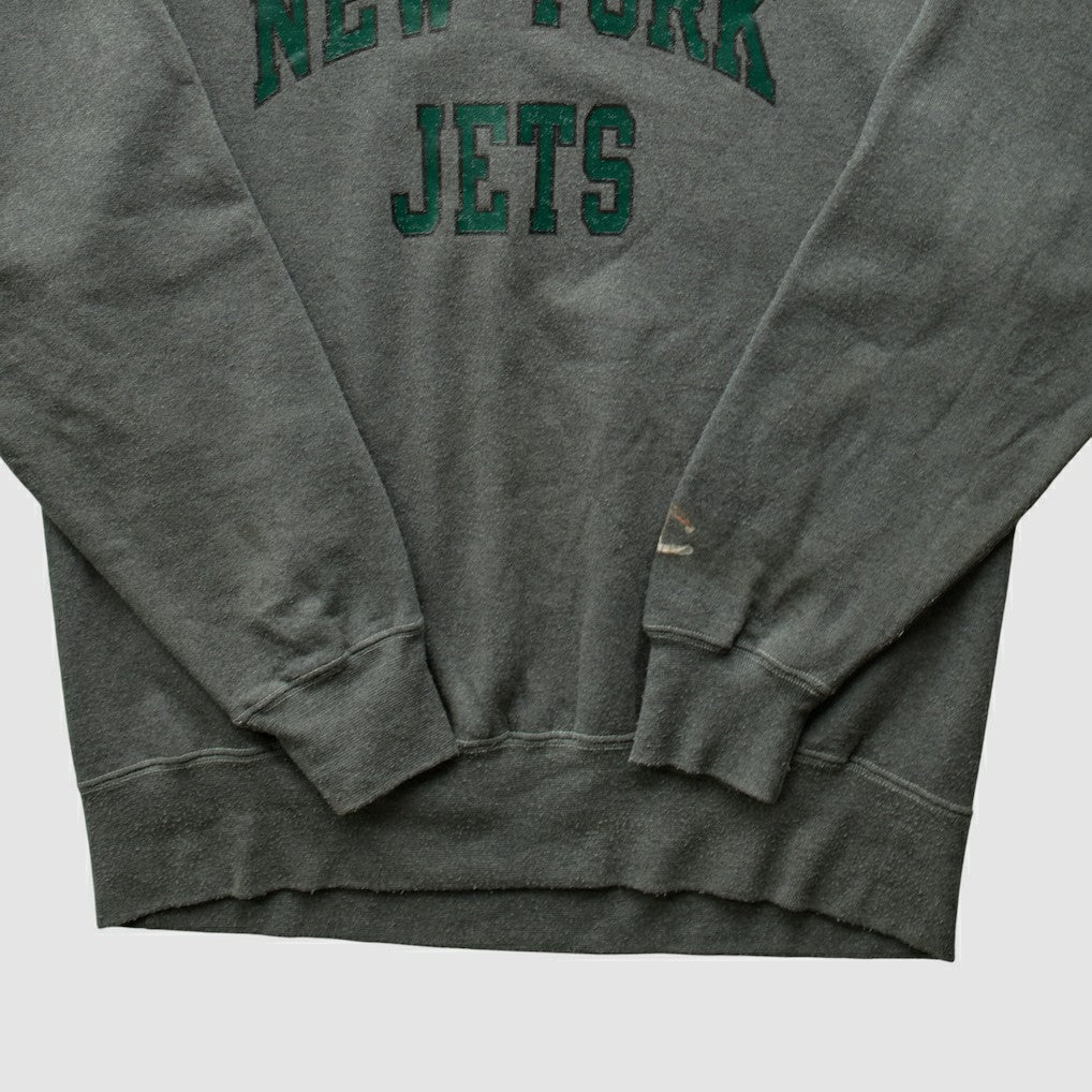 New York Jets Champion 2000s Pullover Sweatshirt - Charcoal Vintage sale