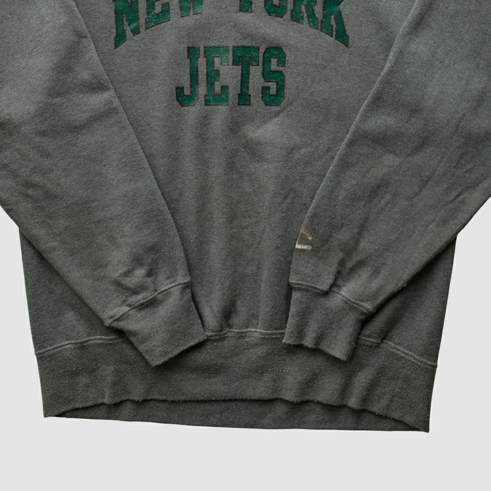 New York Jets Champion 2000s Pullover Sweatshirt - Charcoal Vintage sale