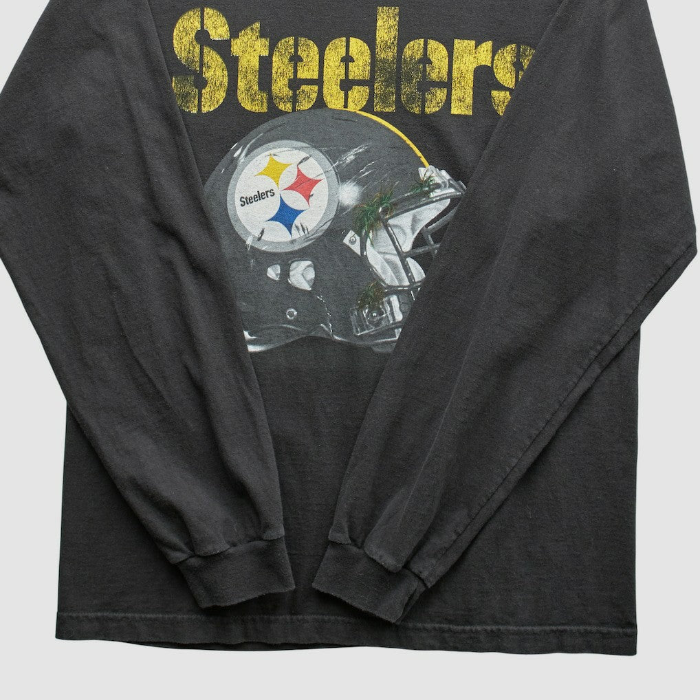 Pittsburgh Steelers Reebok 2010s Long Sleeve T-shirt - Black Vintage cheap