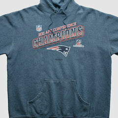 New England Patriots Reebok 2011 Hooded Pullover Sweatshirt - Blue Vintage sale