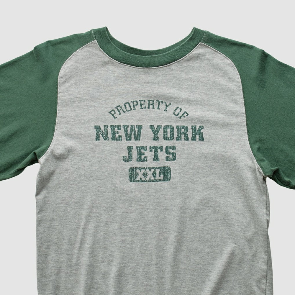New York Jets Grid Iron 2000s Long Sleeve T-shirt - Gray Vintage for sale