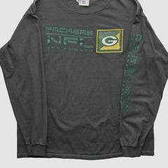 Green Bay Packers NFL 2000s Long Sleeve T-shirt - Charcoal Vintage discount