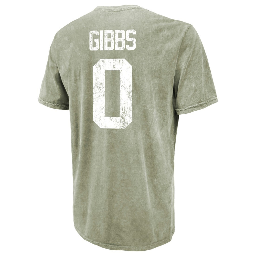 Jahmyr Gibbs Detroit Lions Majestic Threads Mineral Wash Name & Number T-Shirt - Moss Green cheap