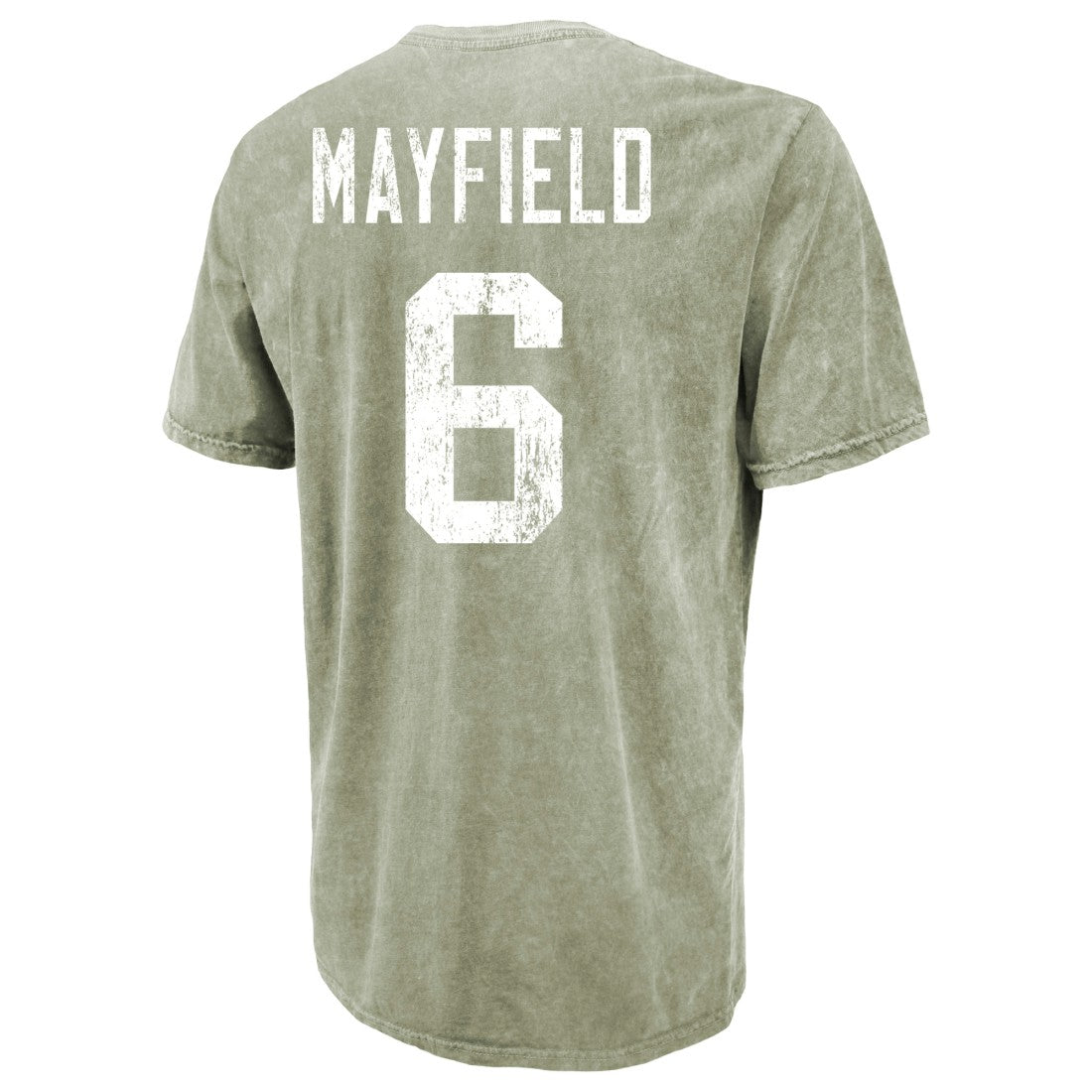 Baker Mayfield Tampa Bay Buccaneers Majestic Threads Mineral Wash Name & Number T-Shirt - Moss Green on sale