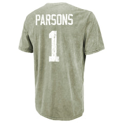 Micah Parsons Green Bay Packers Majestic Threads Mineral Wash Name & Number T-Shirt - Moss Green on sale