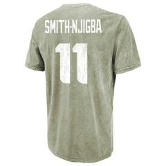 Jaxon Smith-Njigba Seattle Seahawks Majestic Threads Mineral Wash Name & Number T-Shirt - Moss Green sale