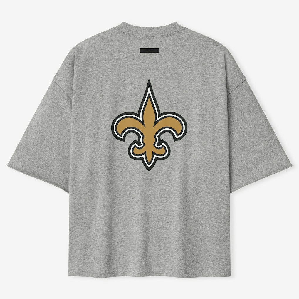 New Orleans Saints Fear of God x NFL Unisex 3/4-Sleeve T-Shirt - Heather Gray discount