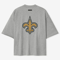 New Orleans Saints Fear of God x NFL Unisex 3/4-Sleeve T-Shirt - Heather Gray discount