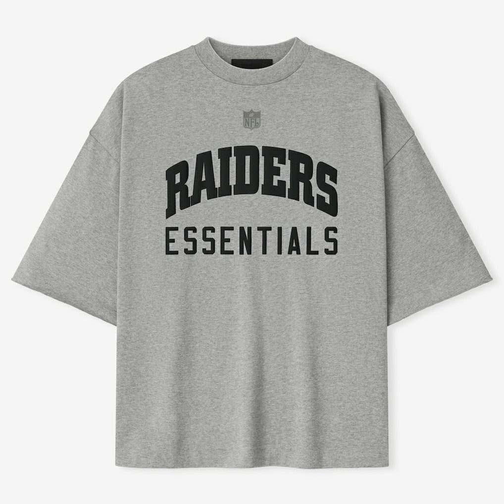 Las Vegas Raiders Fear of God x NFL Unisex 3/4-Sleeve T-Shirt - Heather Gray sale