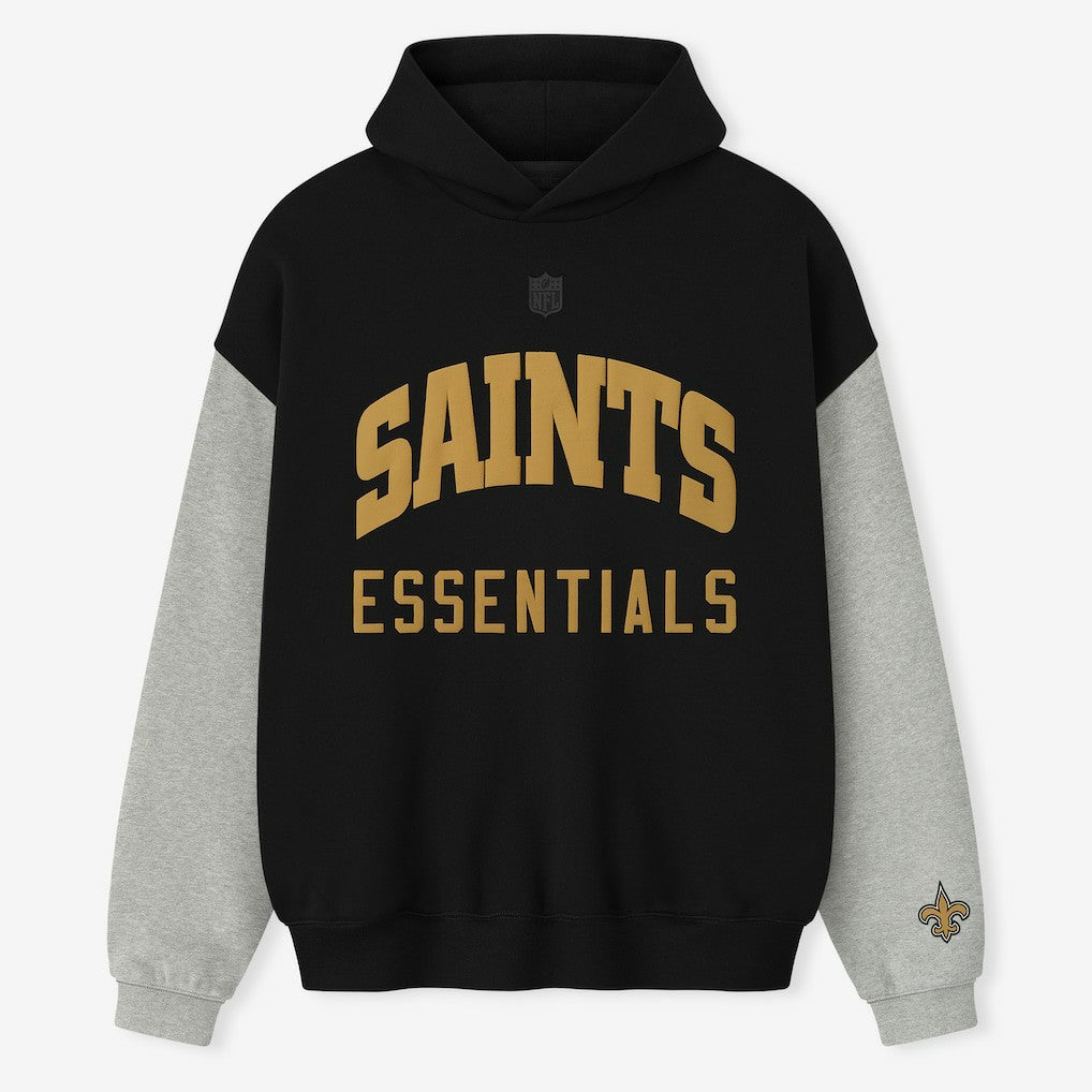 New Orleans Saints Fear of God x NFL Unisex Sport Hoodie - Black/Heather Gray discount