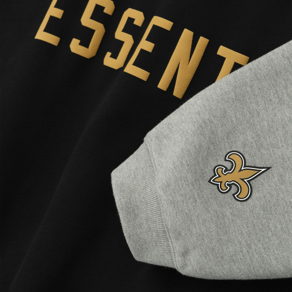 New Orleans Saints Fear of God x NFL Unisex Sport Hoodie - Black/Heather Gray discount
