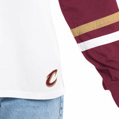 Cleveland Cavaliers G-III 4Her by Carl Banks Women's Key Player Oversized Hooded Long Sleeve T-Shirt sale - White/Wine on sale