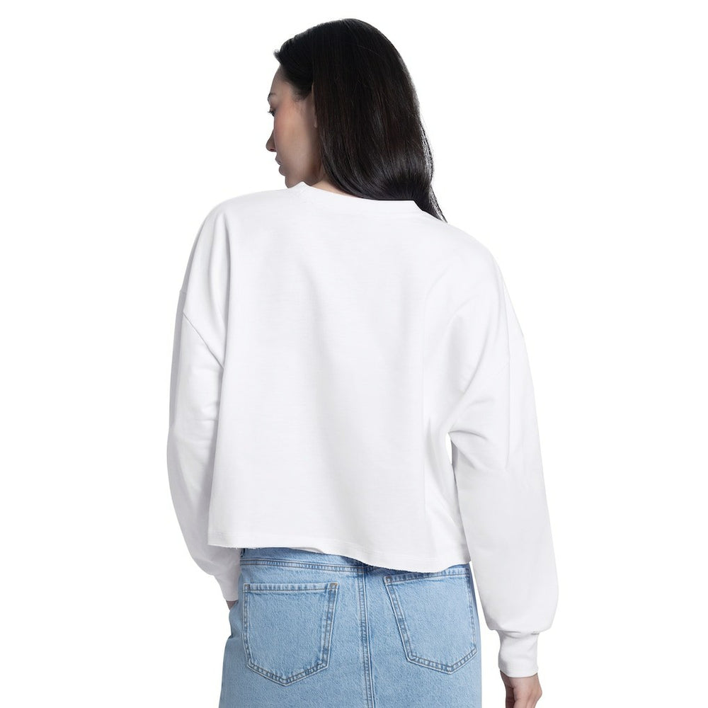 Boston Celtics G-III 4Her by Carl Banks Women's Bleachers Cropped French Terry Sweatshirt - White shop
