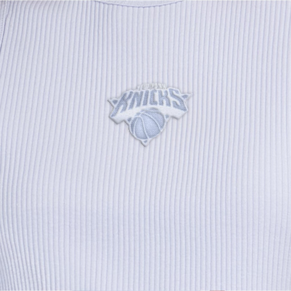 New York Knicks Starter Women's Pastel Ribbed Tank Top - Blue sale