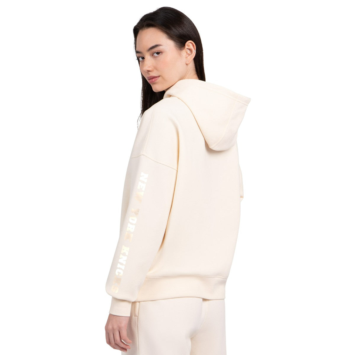 New York Knicks Starter Women's Pastel Relaxed Hoodie - Cream discount
