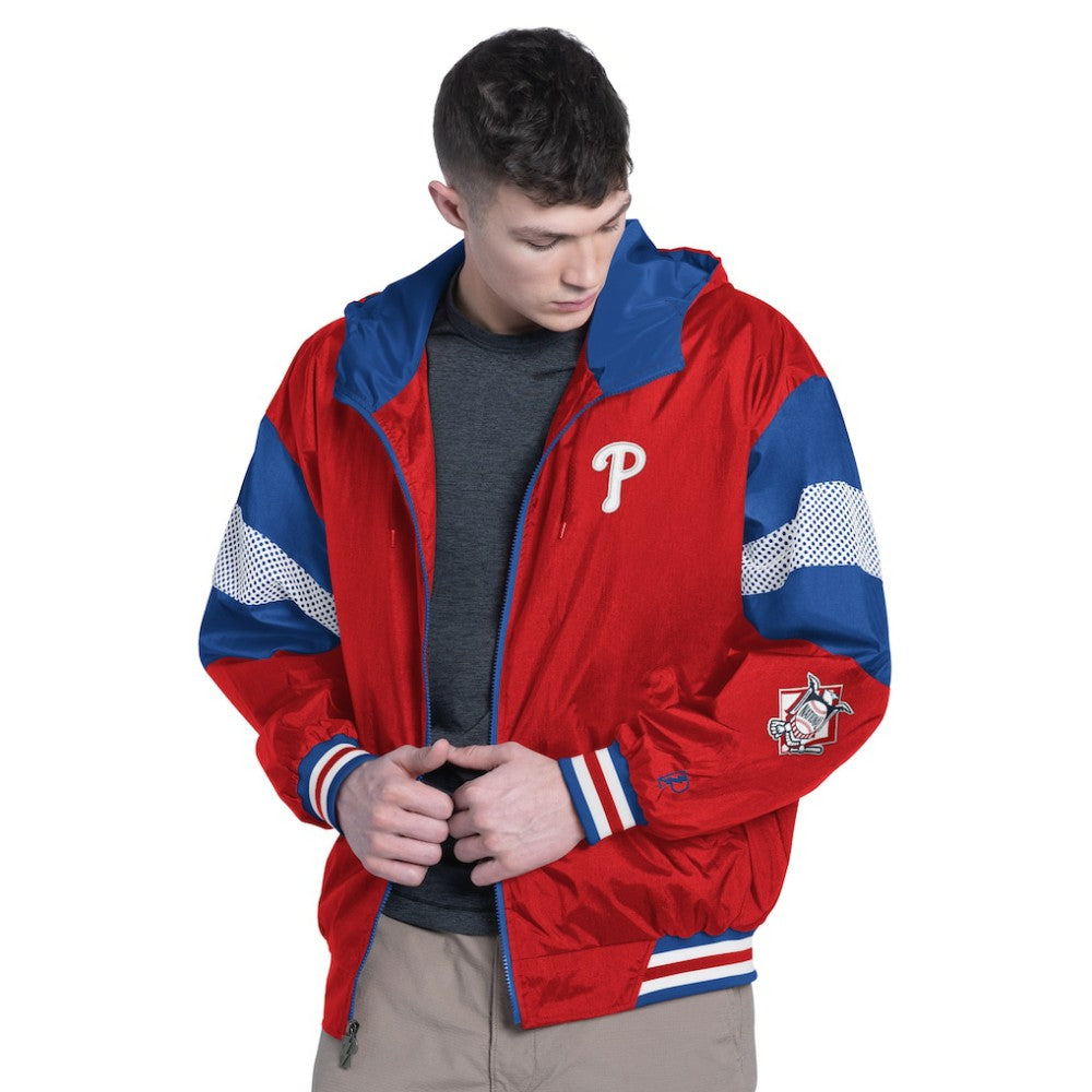 Philadelphia Phillies Pro Player Legacy Lightweight Full-Zip Hooded Jacket - Red/Royal