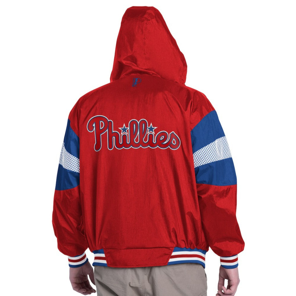 Philadelphia Phillies Pro Player Legacy Lightweight Full-Zip Hooded Jacket - Red/Royal