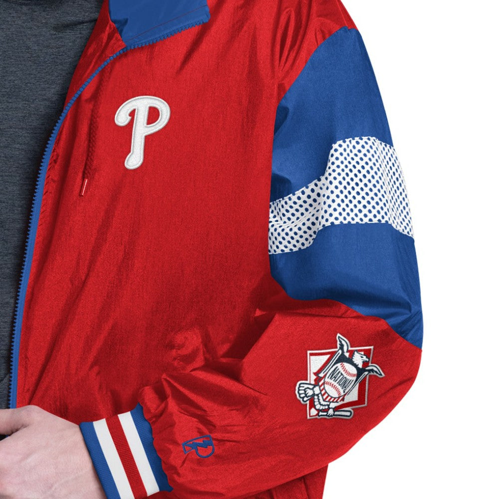 Philadelphia Phillies Pro Player Legacy Lightweight Full-Zip Hooded Jacket - Red/Royal