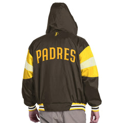 San Diego Padres Pro Player Legacy Lightweight Full-Zip Hooded Jacket - Brown/Gold