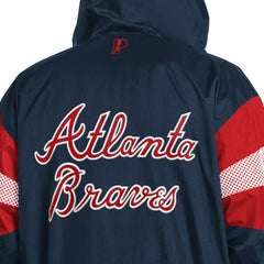 Atlanta Braves Pro Player Legacy Lightweight Full-Zip Hooded Jacket - Navy/Red
