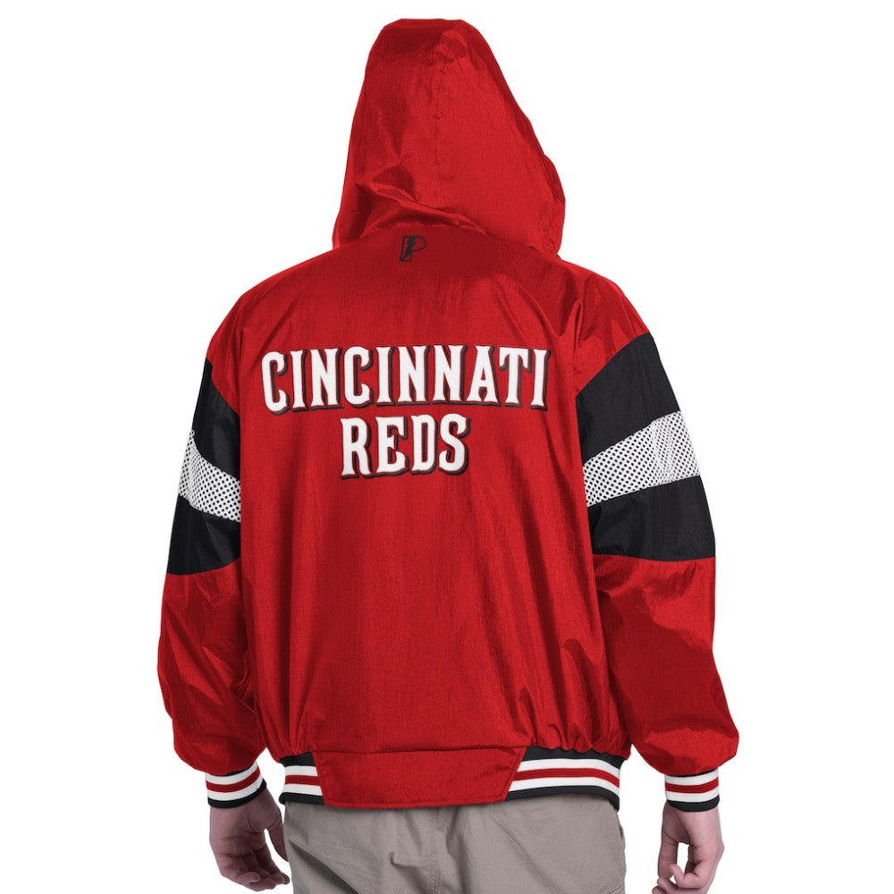 Cincinnati Reds Pro Player Legacy Lightweight Full-Zip Hooded Jacket - Red/Black