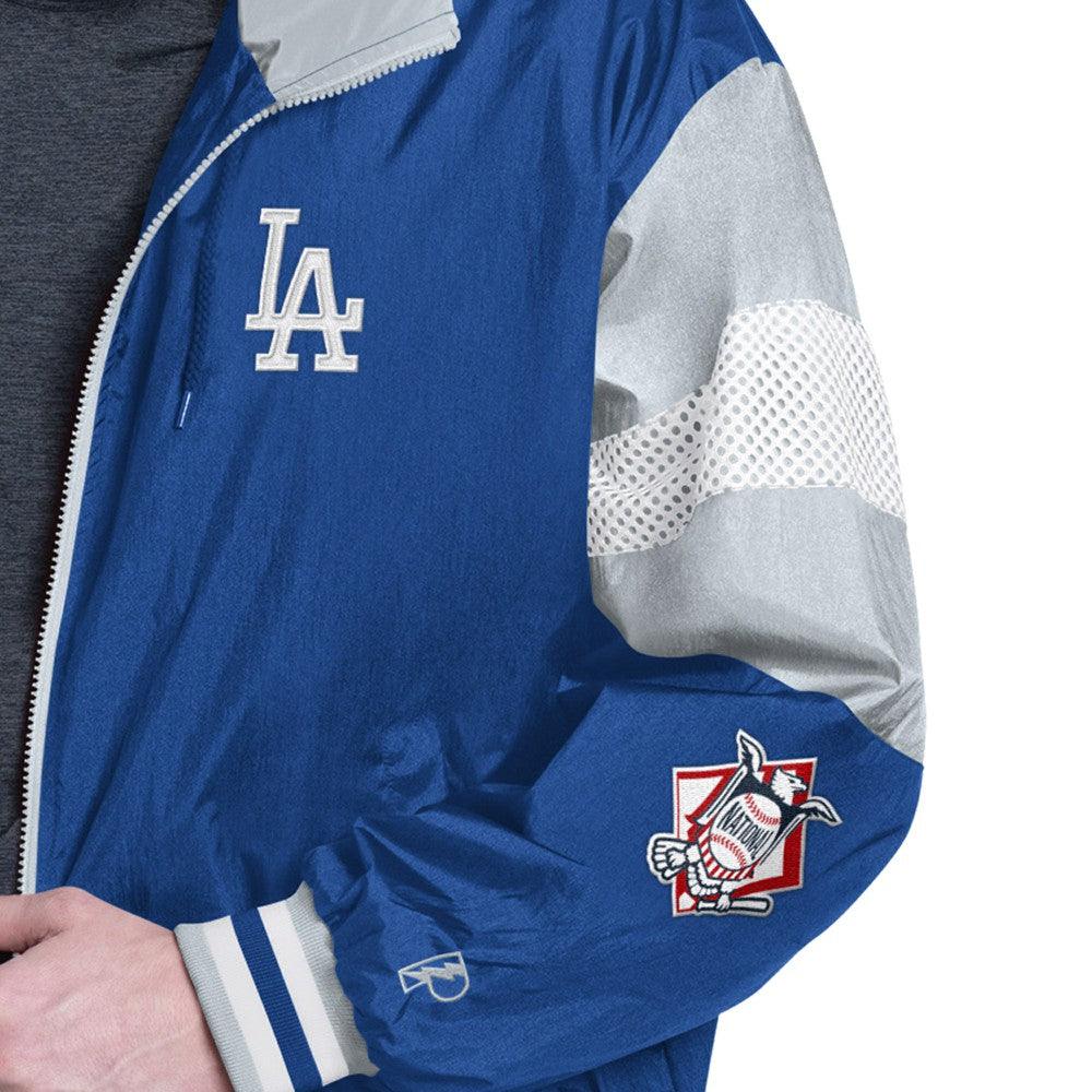 Los Angeles Dodgers Pro Player Legacy Lightweight Full-Zip Hooded Jacket - Royal/Gray