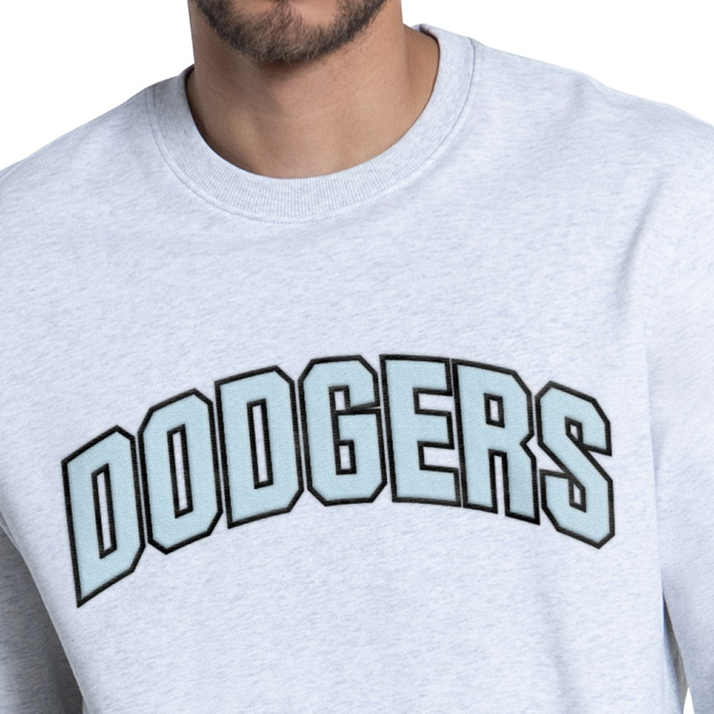 Los Angeles Dodgers Starter Face of Ice Blue French Terry Sweatshirt - Gray