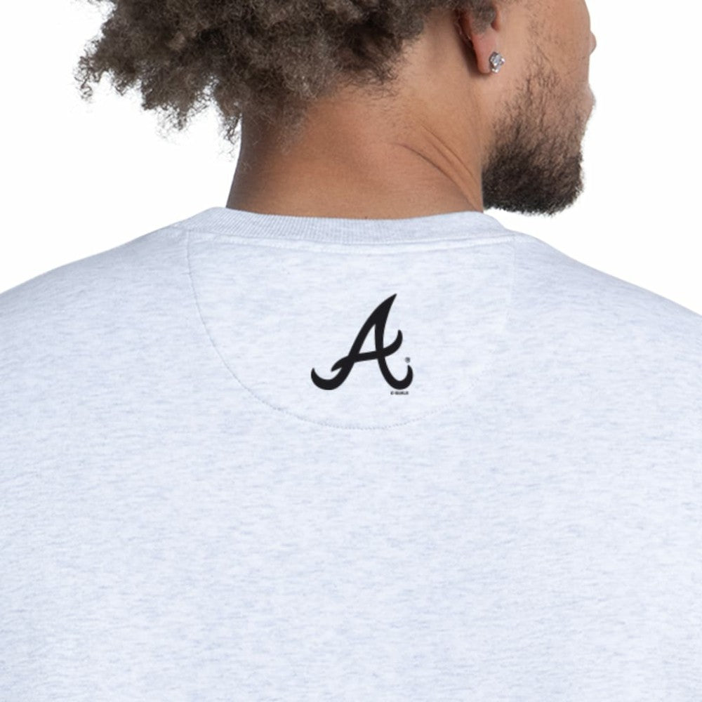 Atlanta Braves Starter Face of Ice Blue French Terry Sweatshirt - Gray