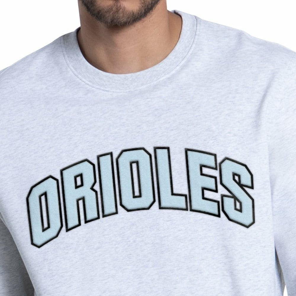 Baltimore Orioles Starter Face of Ice Blue French Terry Sweatshirt - Gray