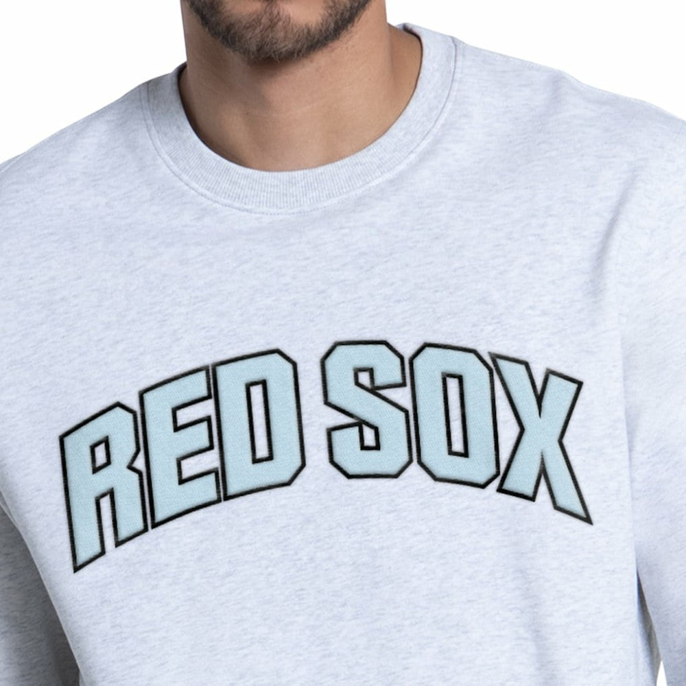 Boston Red Sox Starter Face of Ice Blue French Terry Sweatshirt - Gray