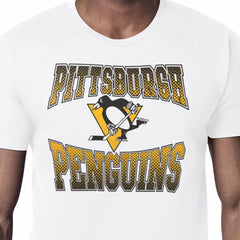 Pittsburgh Penguins Starter Comic Style Team Graphic T-Shirt White