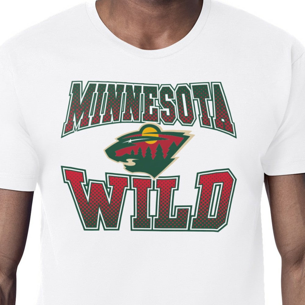 Minnesota Wild Starter Comic Style Team Graphic T-Shirt White