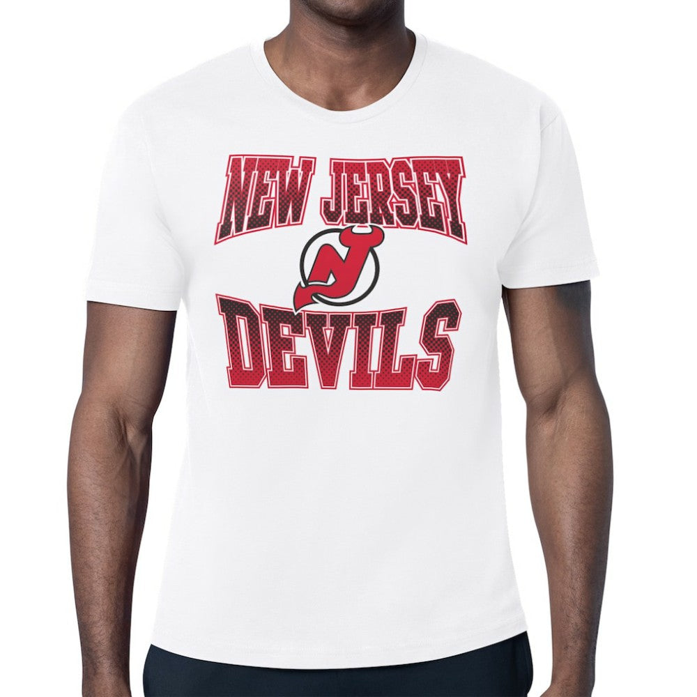 New Jersey Devils Starter Comic Style Team Graphic T-Shirt White