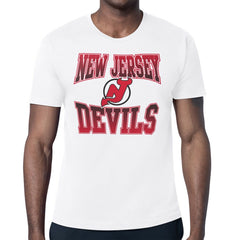New Jersey Devils Starter Comic Style Team Graphic T-Shirt White