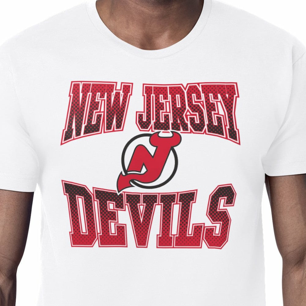 New Jersey Devils Starter Comic Style Team Graphic T-Shirt White