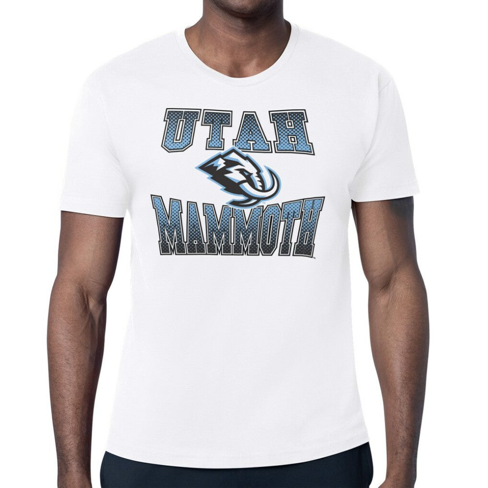 Utah Mammoth Starter Comic Style Team Graphic T-Shirt White