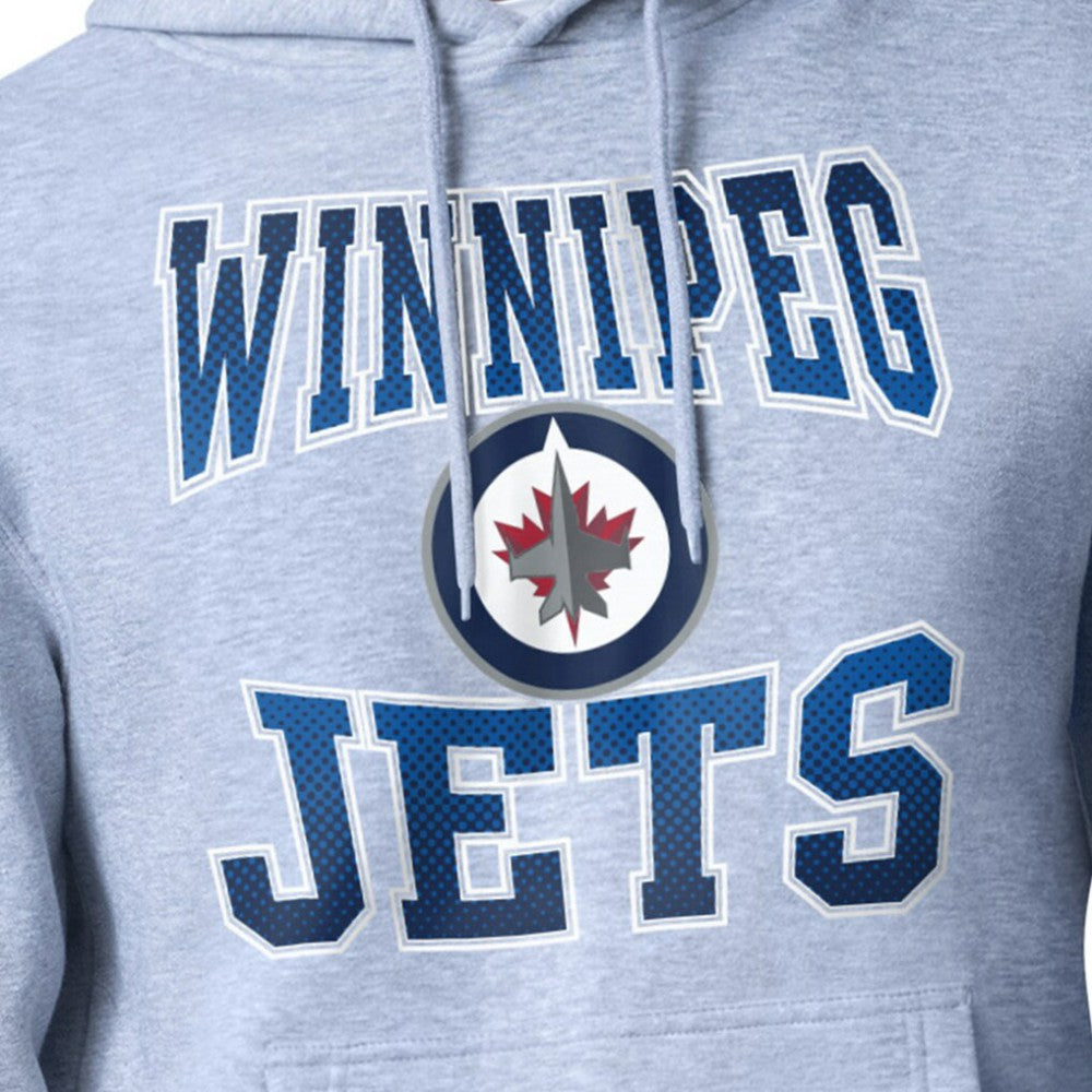 Winnipeg Jets Starter Comic Style Team Graphic Hoodie Gray
